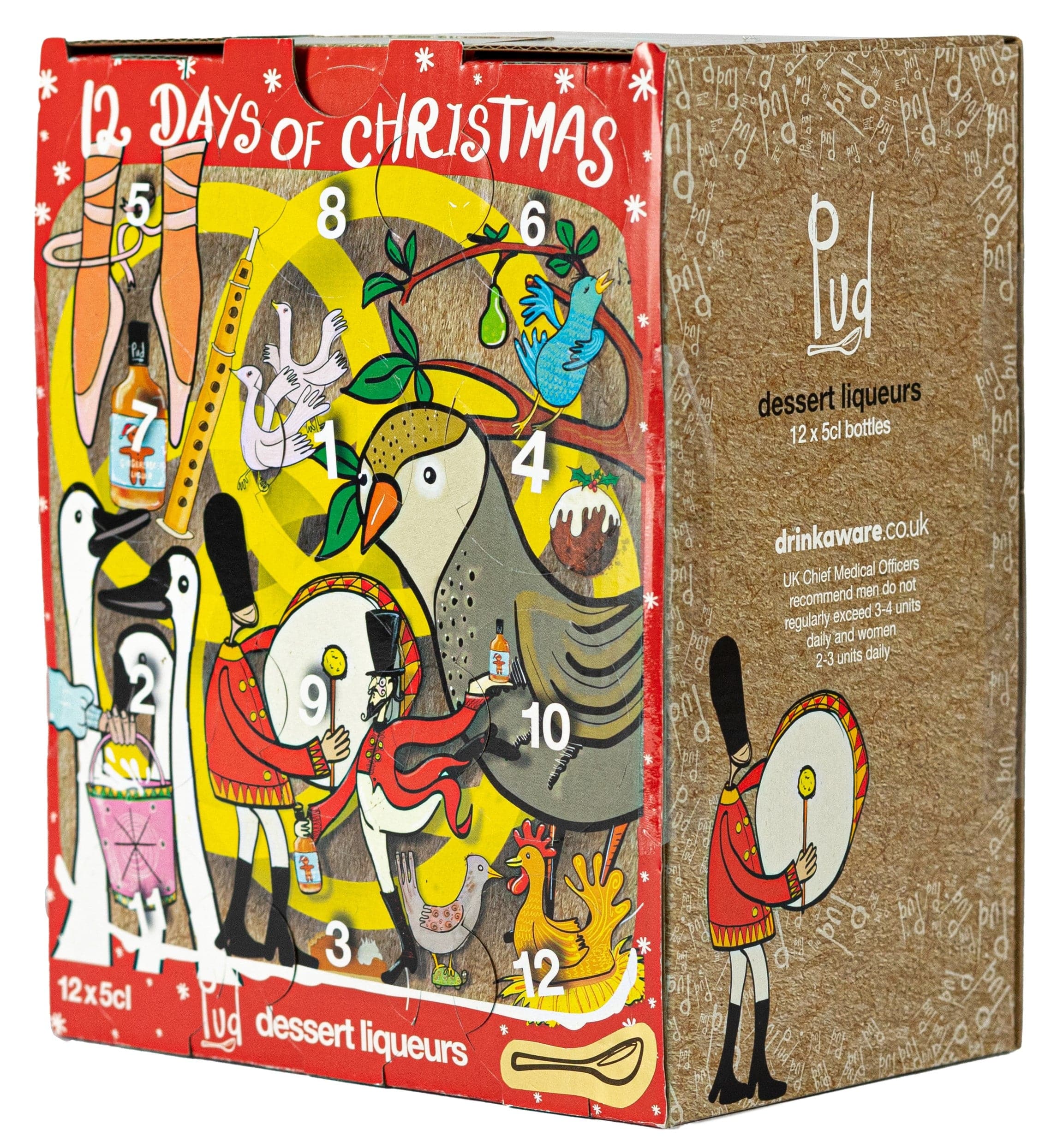 Pud 12 Days Of Christmas Vodka Liqueur Gift Box 12x5cl