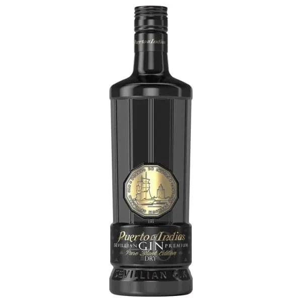 Puerto De Indias Pure Black Edition Dry Gin & Glass 70cl - Image 2
