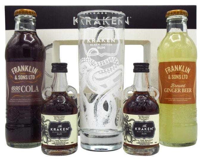 The Kraken Black Spiced Rum Gift Pack 2x5cl