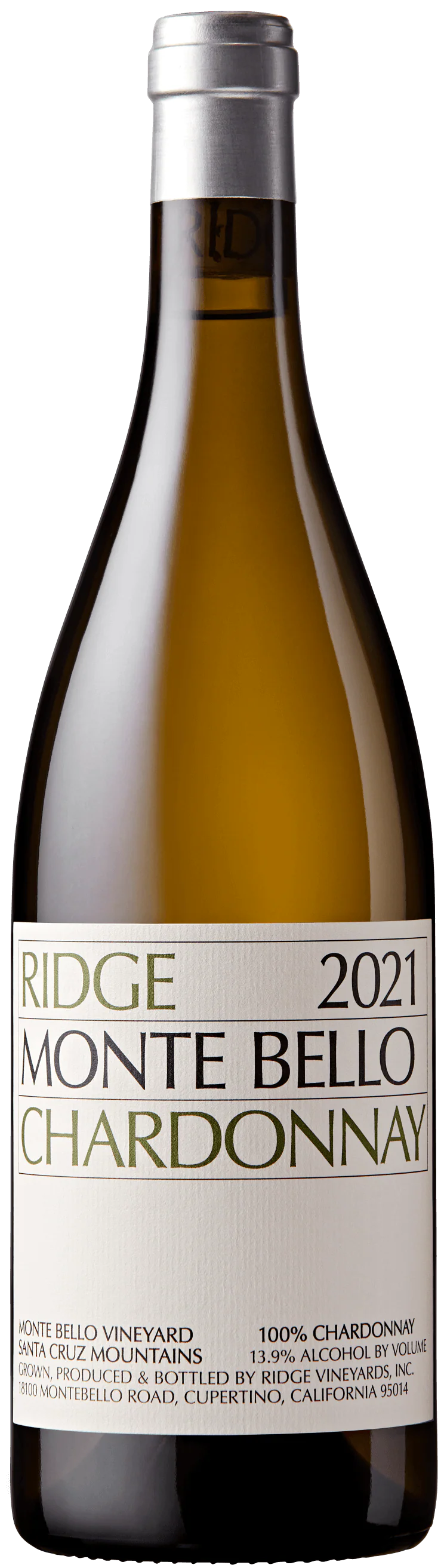 Ridge Vineyards Monte Bello Chardonnay 2021 75cl