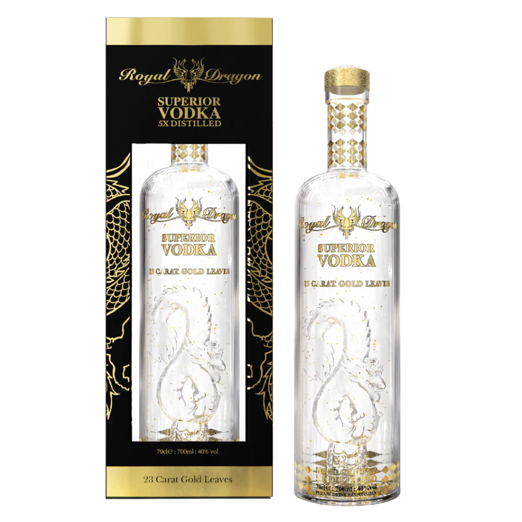 Royal Dragon Vodka Imperial With Gold Leaves 70cl