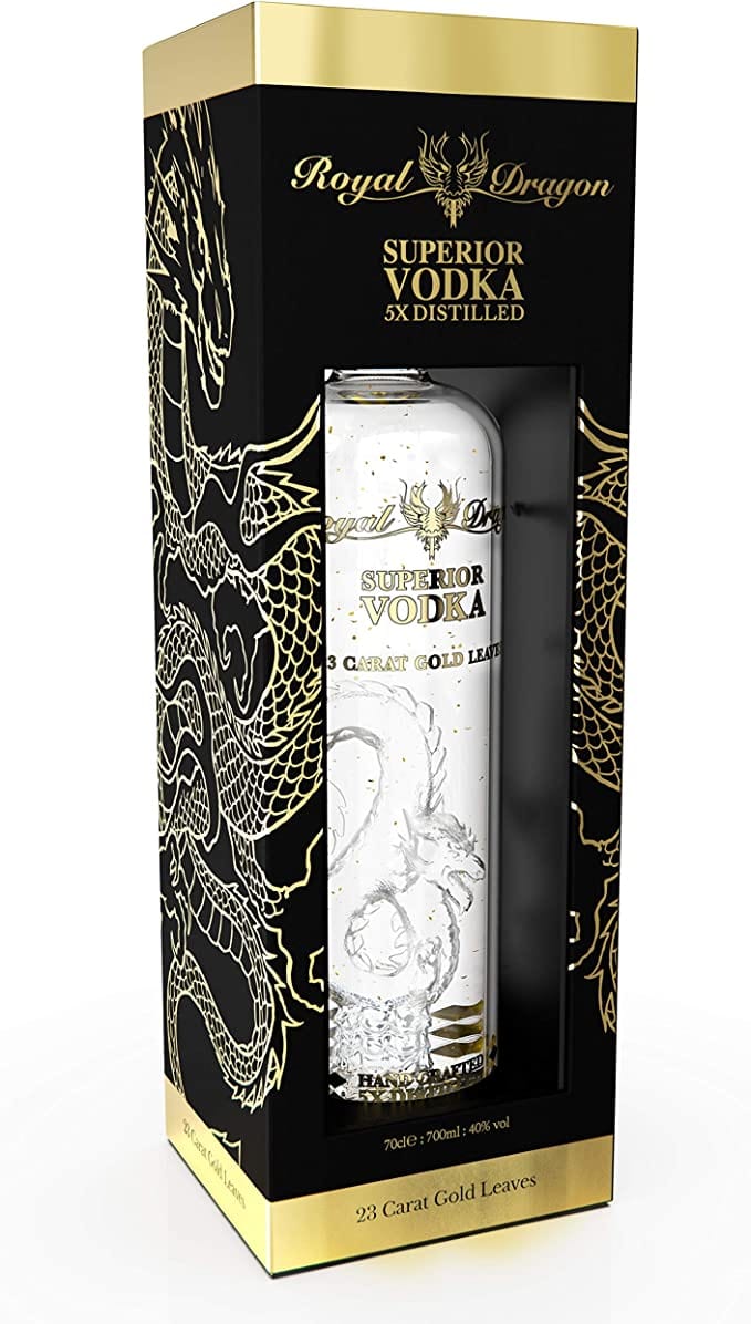 Royal Dragon Vodka Imperial With Gold Leaves 70cl - Image 2