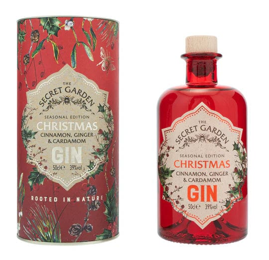 Secret Garden Christmas Cinnamon, Ginger & Cardamom Gin Gift Tube 50cl