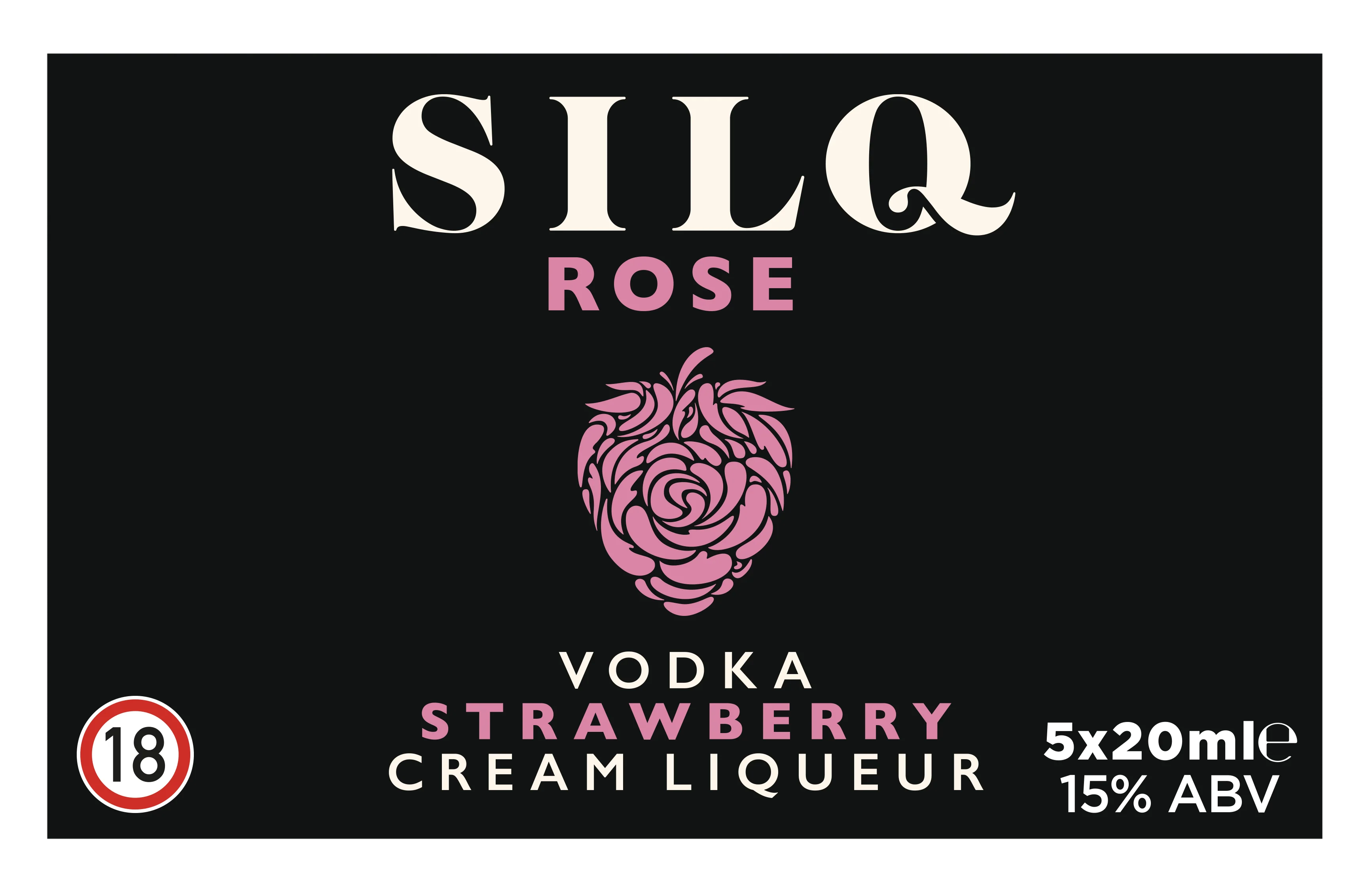 SILQ Rose Vodka Cream Liqueur 5x2cl - Image 3