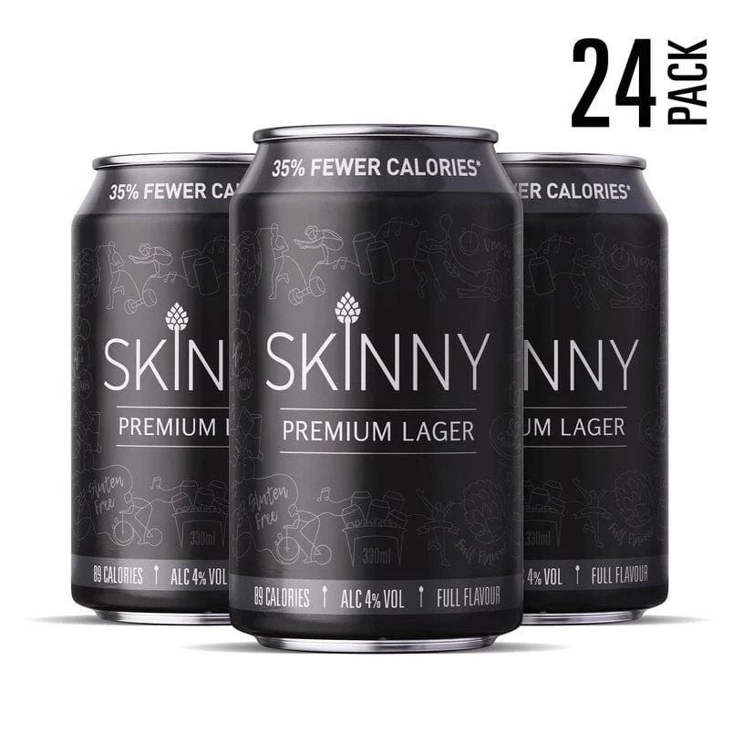 Skinny Lager Pack Cans 24x330ml
