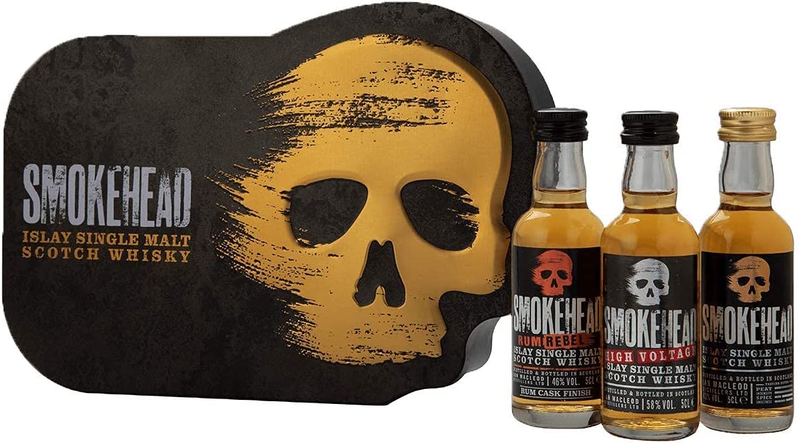 Smokehead Islay Single Malt Scotch Whisky Gift Set 3x5cl