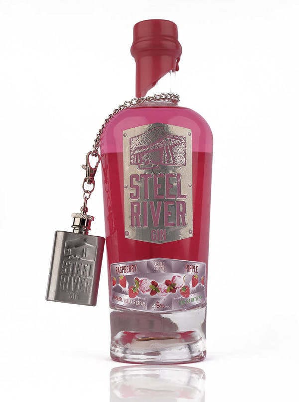 Steel River Raspberry Ripple Gin 70cl