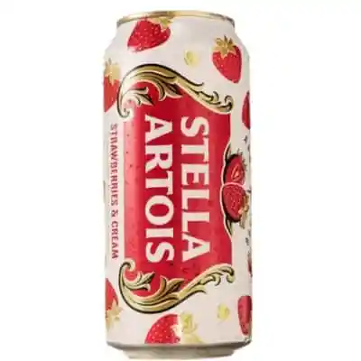 Stella Artois Strawberry & Cream Flavoured Beer Cans 4x440ml