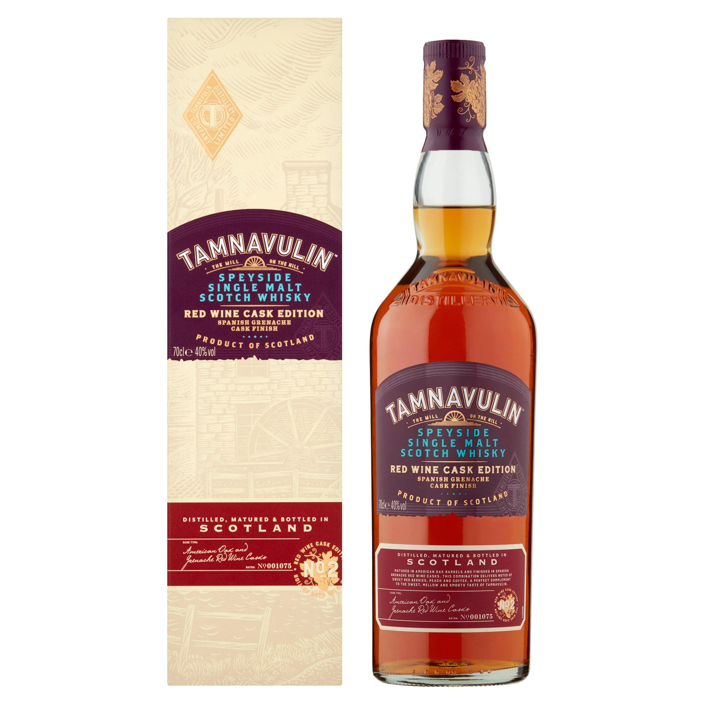 Tamnavulin Speyside Single Malt Scotch Whisky - Spanish Grenache Cask Edition 70cl