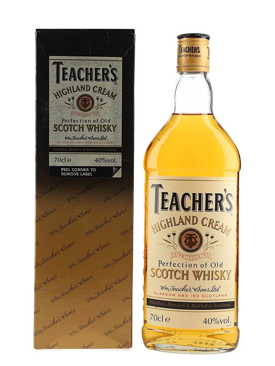 Teacher's Highland Cream Blended Scotch Whisky Bot. 1990s Gift Box 70cl