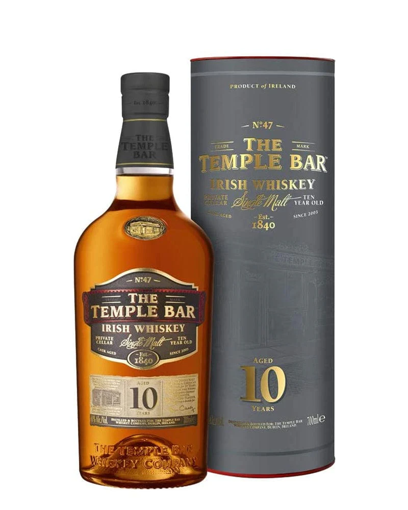 The Temple Bar 10 Year Old Irish Single Malt Whiskey 70cl