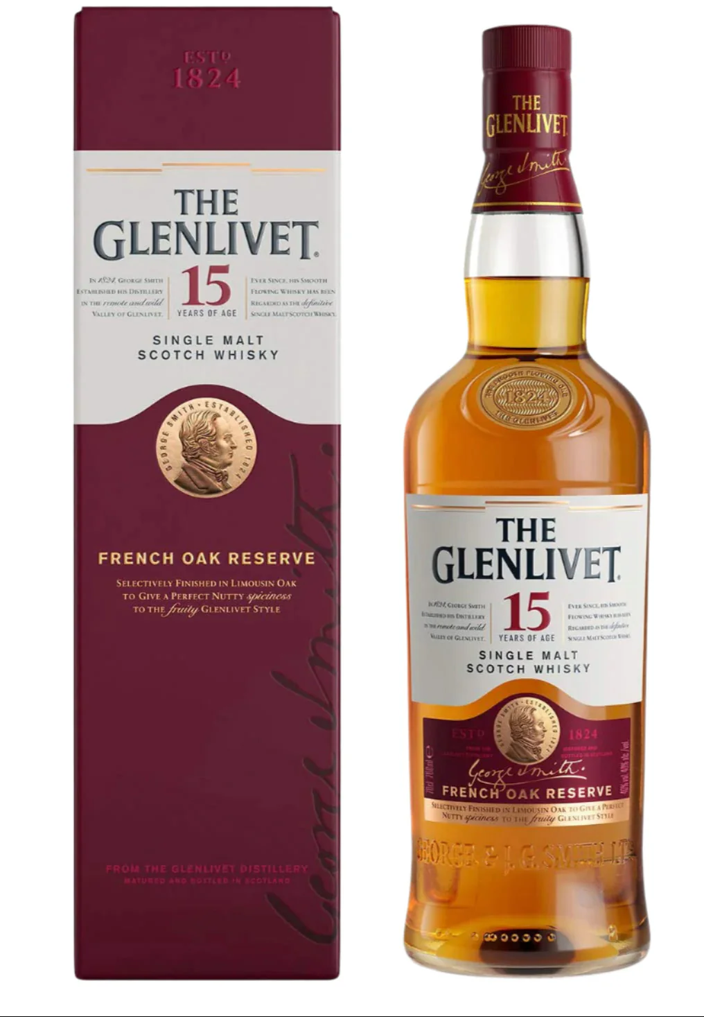 The Glenlivet 15 Year Old French Oak Reserve Single Malt Whisky 70cl