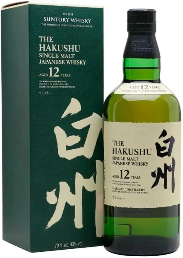 The Hakushu 12 Year Old Single Malt Japanese Whisky Gift Box 70cl