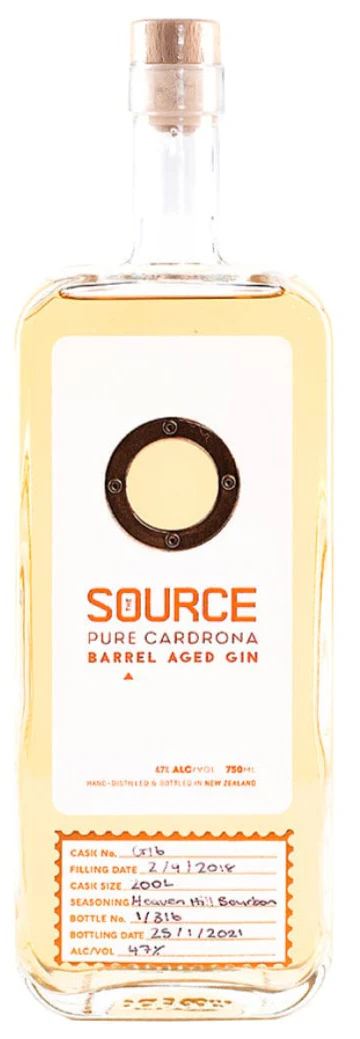 The Source Heaven Hill Bourbon Barrel Aged Pure Cardrona Gin 70cl