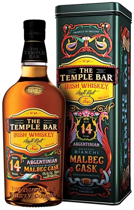 The Temple Bar 14 Year Old Malbec Cask Finish Whiskey 70cl