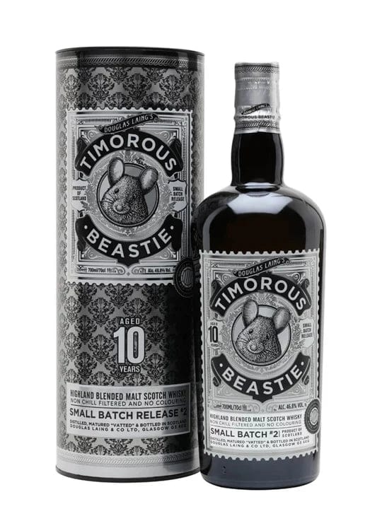 Timorous Beastie 10 Year Old Blended Malt Scotch Whisky Gift Tube 70cl