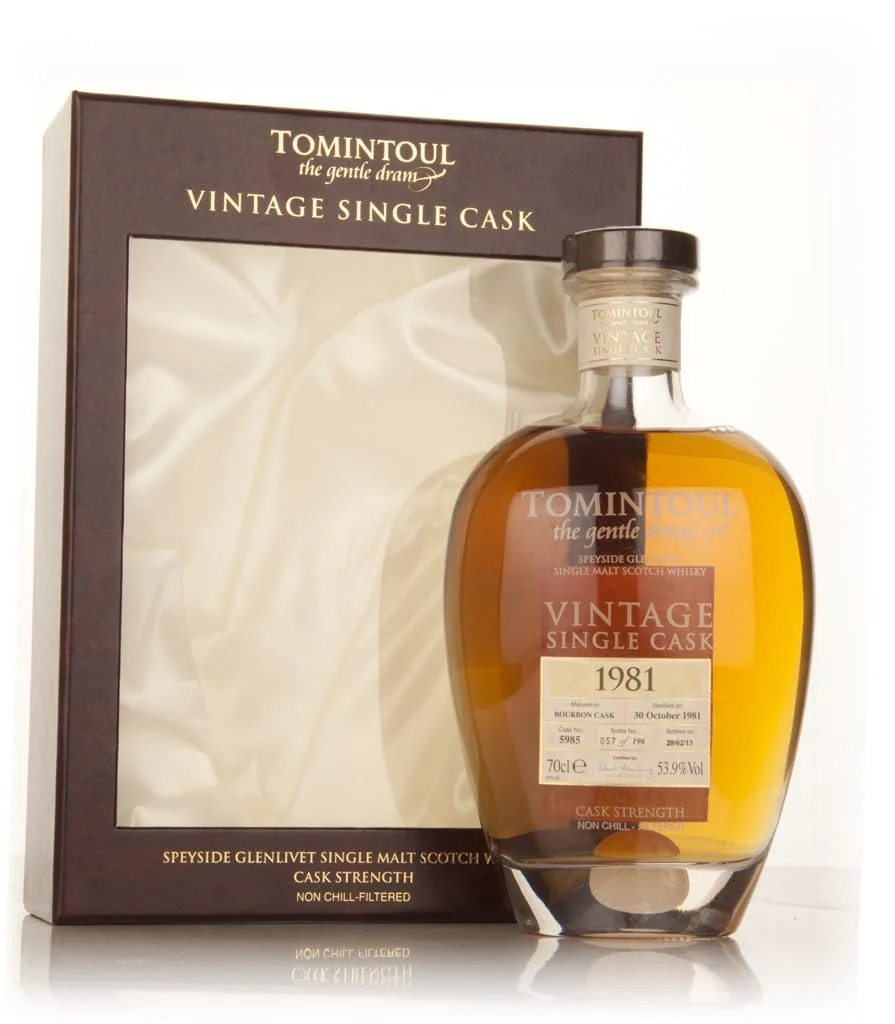 Tomintoul 1981 Vintage 31 Year Old Single Cask Scotch Whisky 70cl