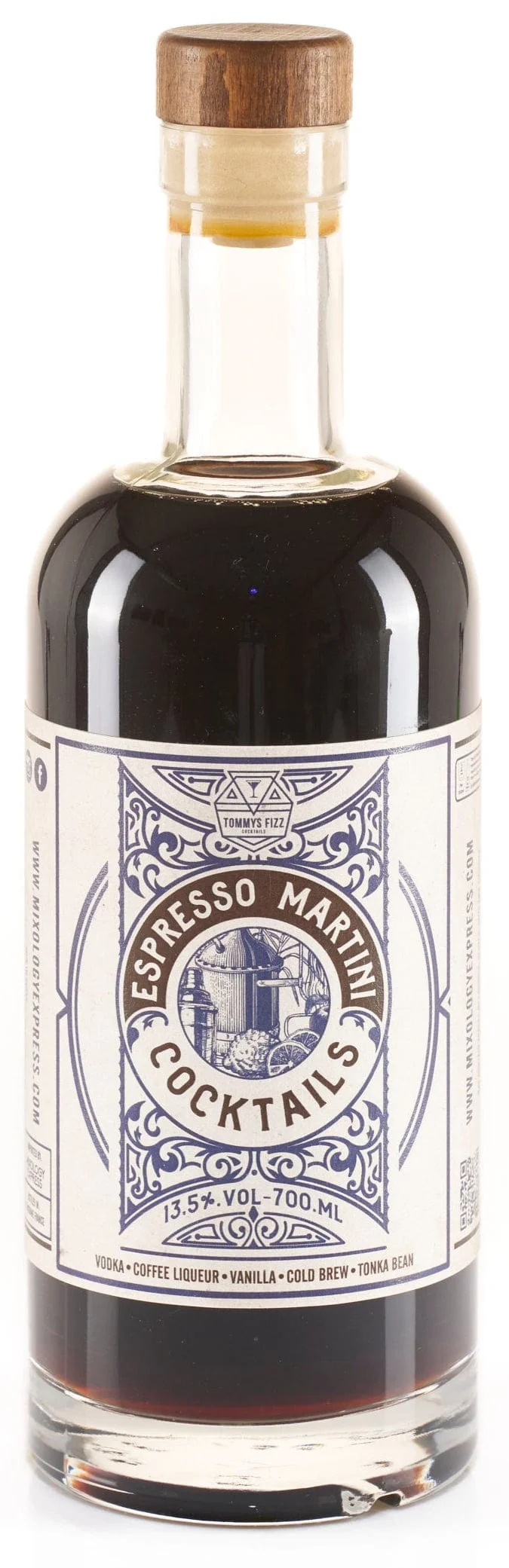 Tommy's Fizz Espresso Martini Ready To Drink Cocktail 70cl