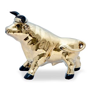 Vodka Filled Gold Bull Decanter 50cl