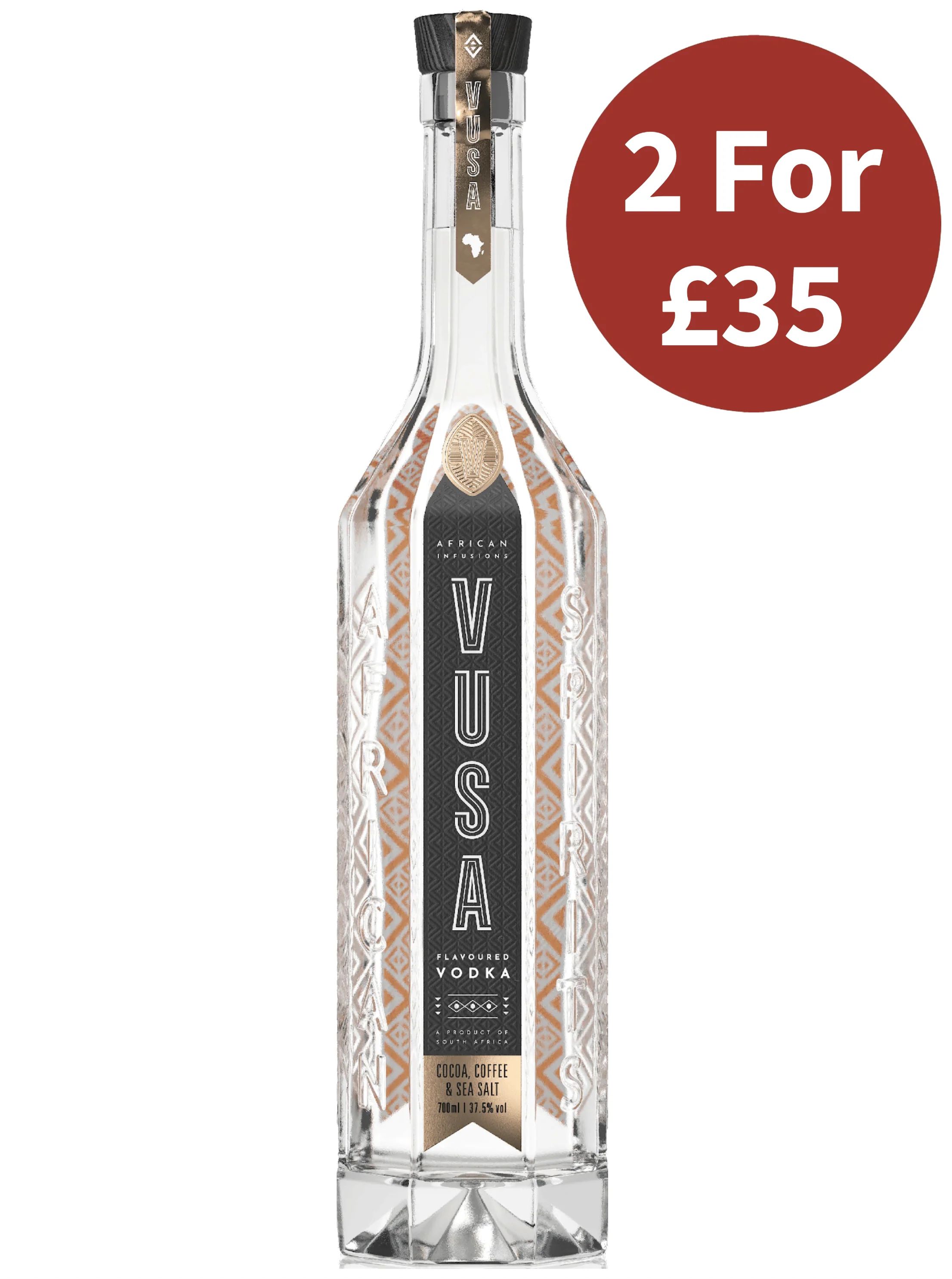 Vusa African Cocoa, Coffee & Sea Salt Vodka 70cl