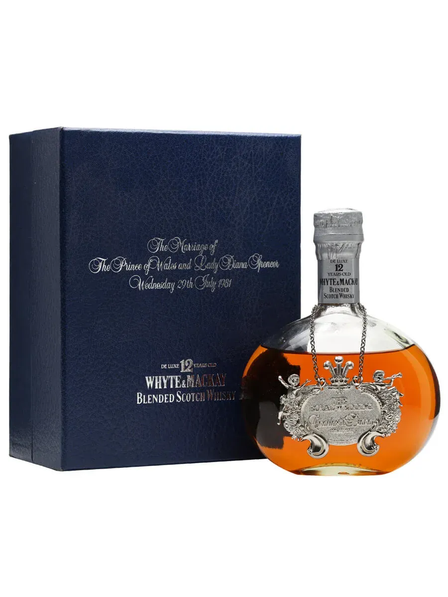 Whyte & Mackay 12 Year Old Royal Wedding 1981 Blended Scotch Whisky Decanter 70cl