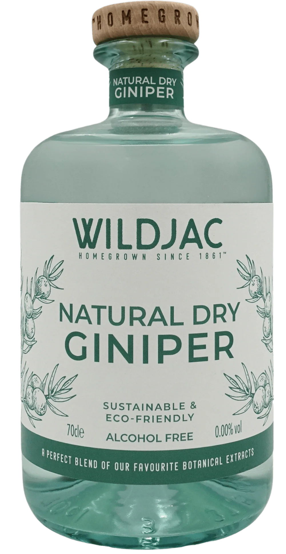 Wildjac Natural Dry Giniper Alcohol Free 70cl