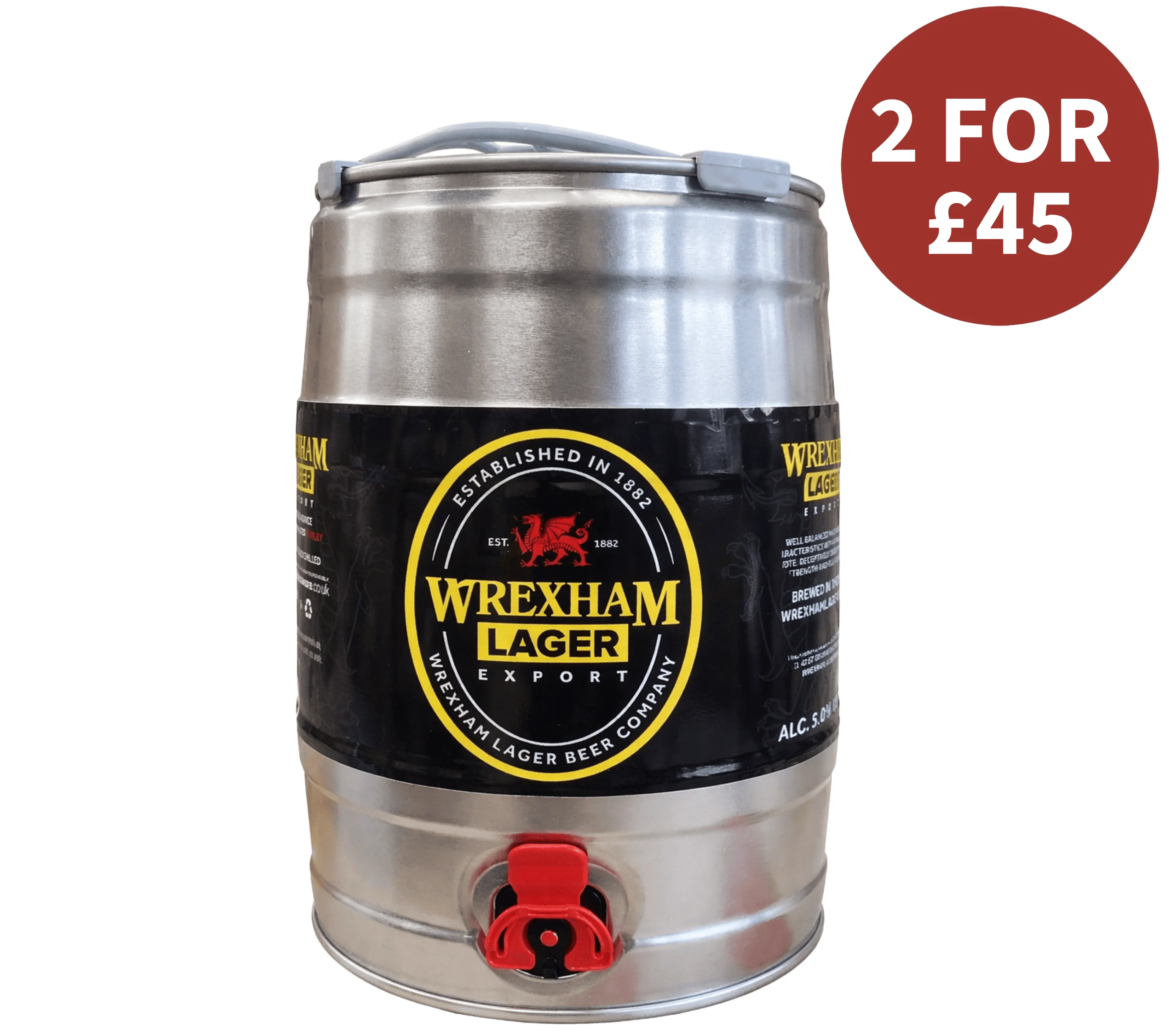 Wrexham Export Lager Mini Keg 5L